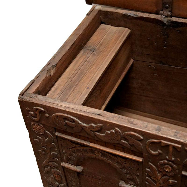 Early 18th Century Danish Carved Trunk