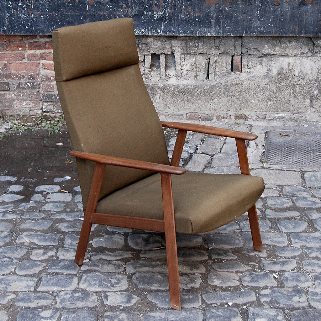 Danish Mid Cent. Green Arm Chair