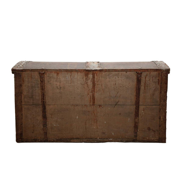 Mid 19th Century Danish Primitive Iron Clad Chest