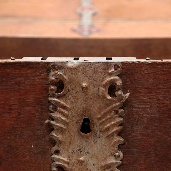 Mid 19th Century Danish Primitive Iron Clad Chest