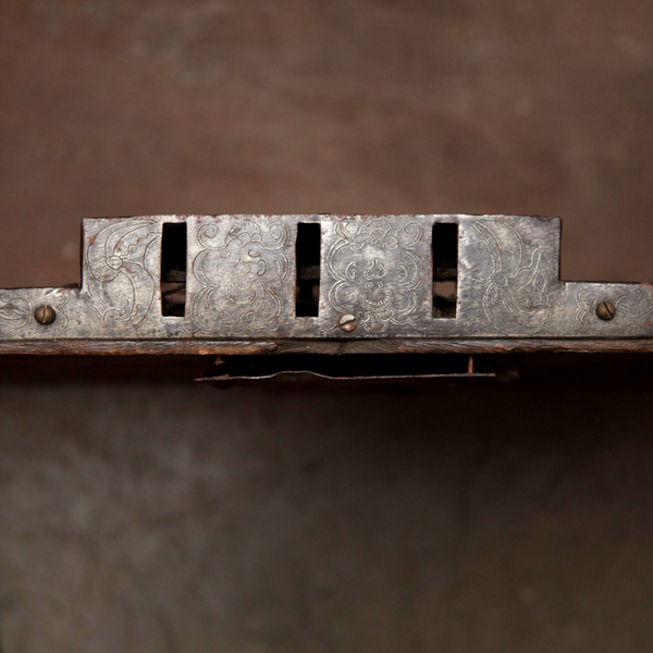 Mid 19th Century Danish Primitive Iron Clad Chest