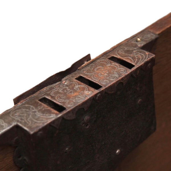 Mid 19th Century Danish Primitive Iron Clad Chest