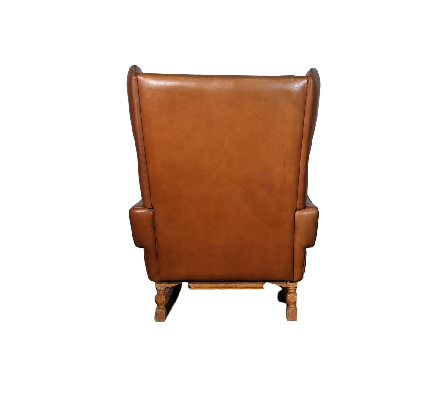 Mid Century Retro Danish Skippers Styled Tan Leather Lounge Chair