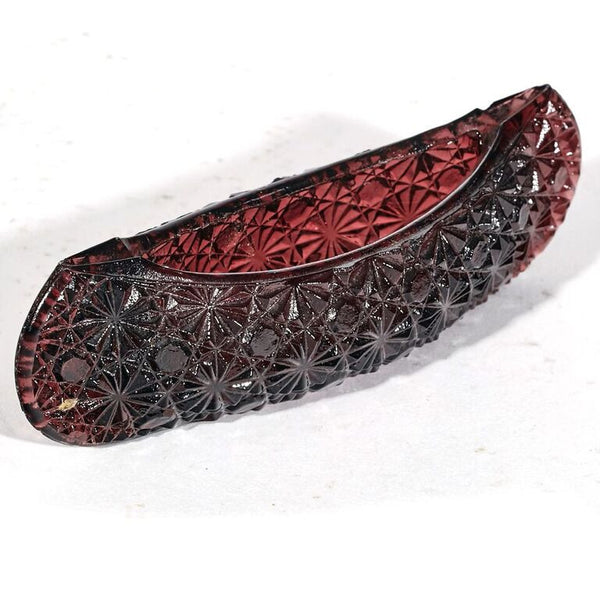 Decorative Glass Purple Canoe