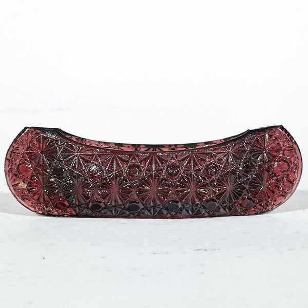 Decorative Glass Purple Canoe