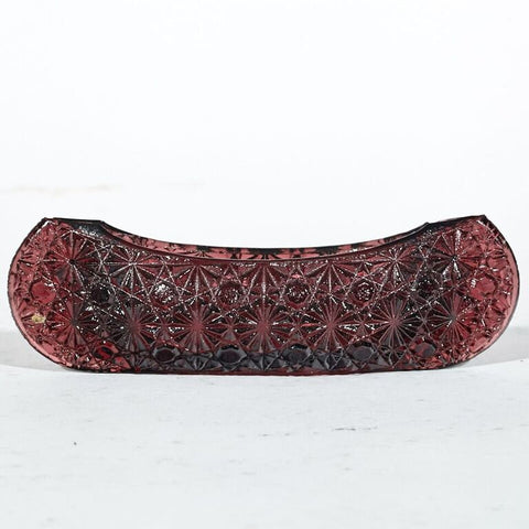 Decorative Glass Purple Canoe