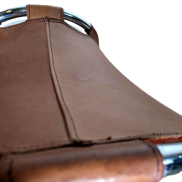 Scandinavian Modern 1970s Leather Pendant Lamp by Anna Ahrens for Ateljé, Sweden