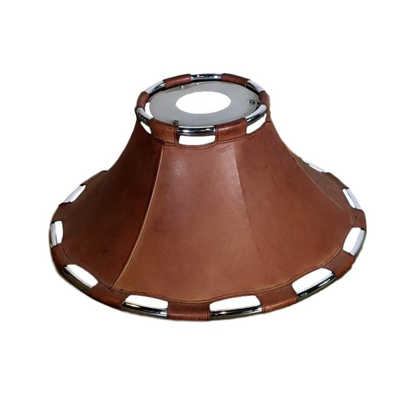 Scandinavian Modern 1970s Leather Pendant Lamp by Anna Ahrens for Ateljé, Sweden