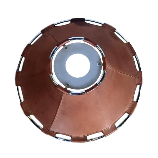 Scandinavian Modern 1970s Leather Pendant Lamp by Anna Ahrens for Ateljé, Sweden