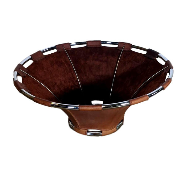Scandinavian Modern 1970s Leather Pendant Lamp by Anna Ahrens for Ateljé, Sweden
