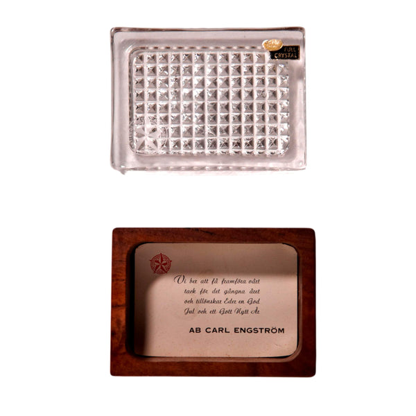 Skruf Glassworks for Carl Engstrom Company Teak and Crystal Box (Coolest Box)