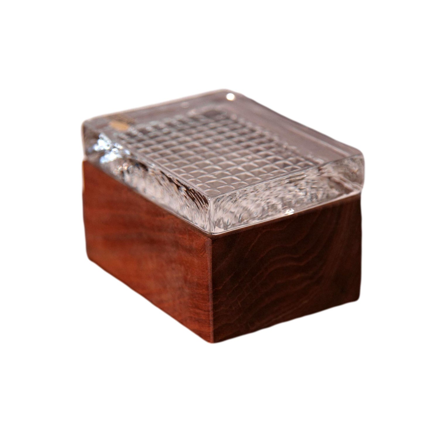 Skruf Glassworks for Carl Engstrom Company Teak and Crystal Box (Coolest Box)
