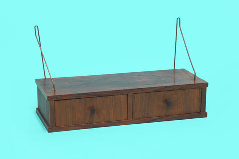 VINTAGE DANISH ROSEWOOD FLOATING NIGHTSTAND - 1960S