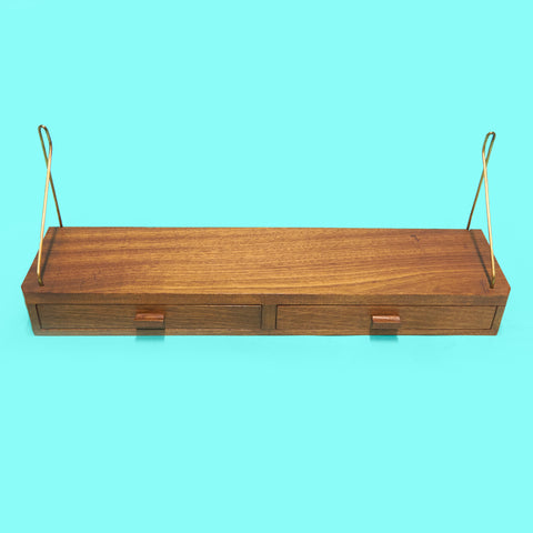 Mid-Century Danish floating shelf in teak