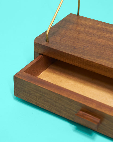 Mid-Century Danish floating shelf in teak