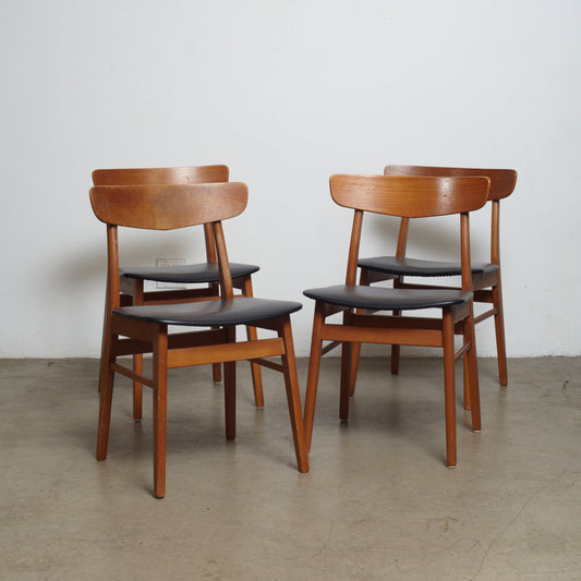 Set of four Farstrup Danish Modern Teak Dining Chairs.