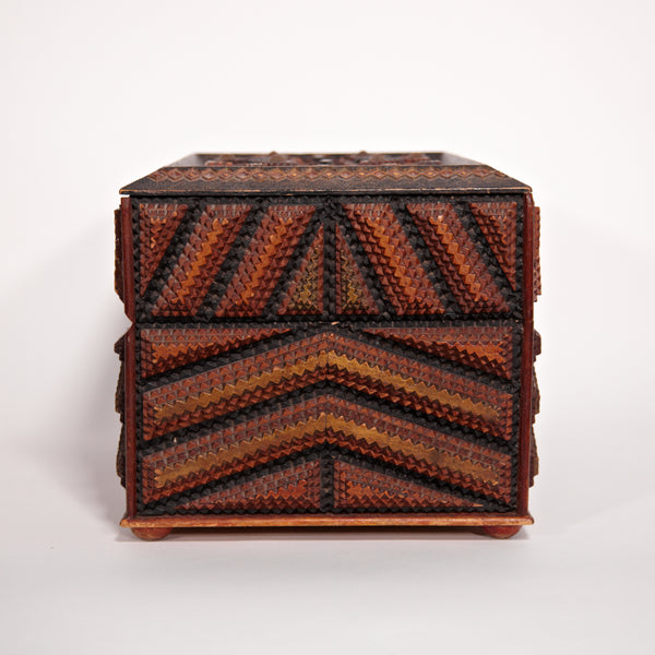 Swedish Tramp Art Jewelry Box Circa 1890