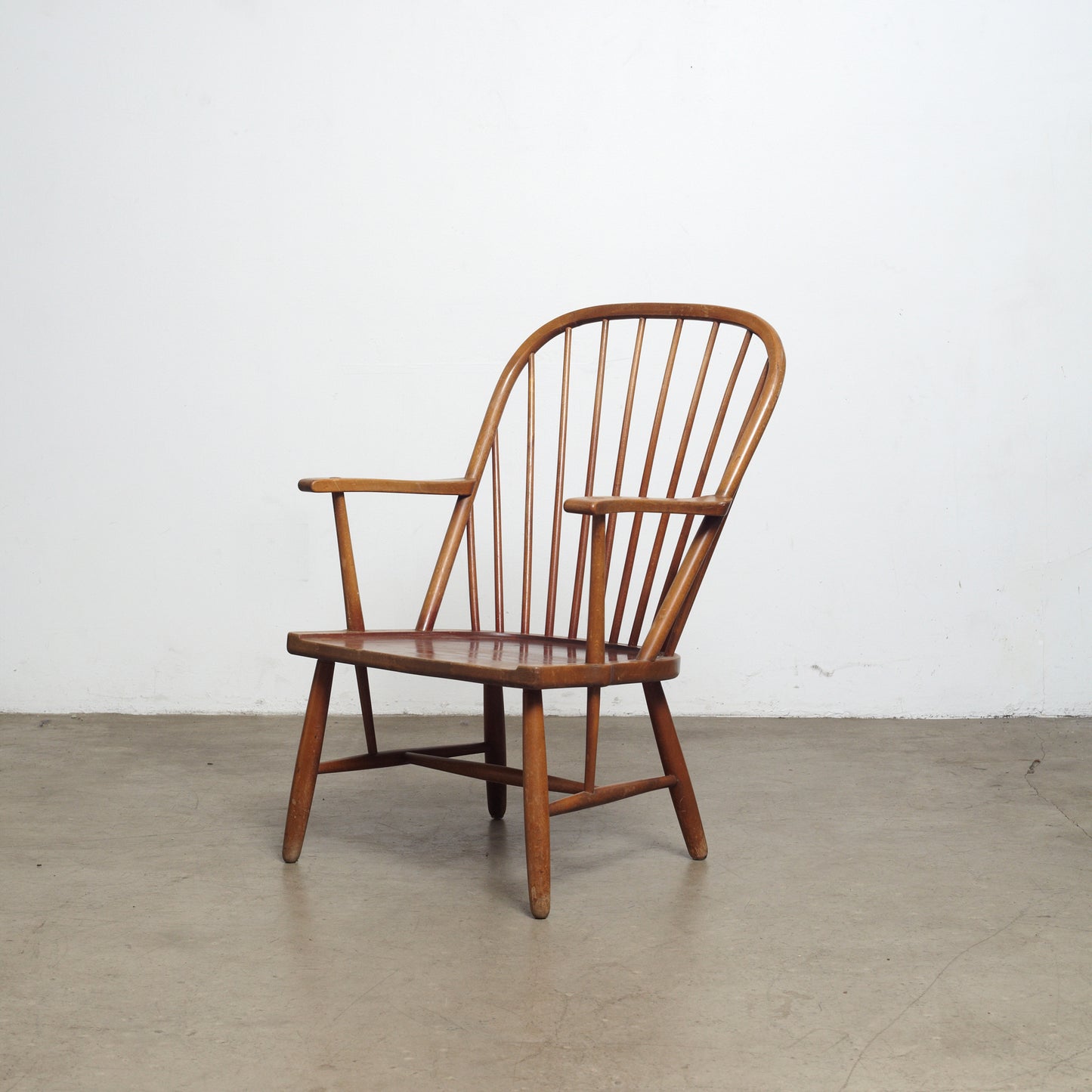 Mid Century Swedish Windsor Arm Chair